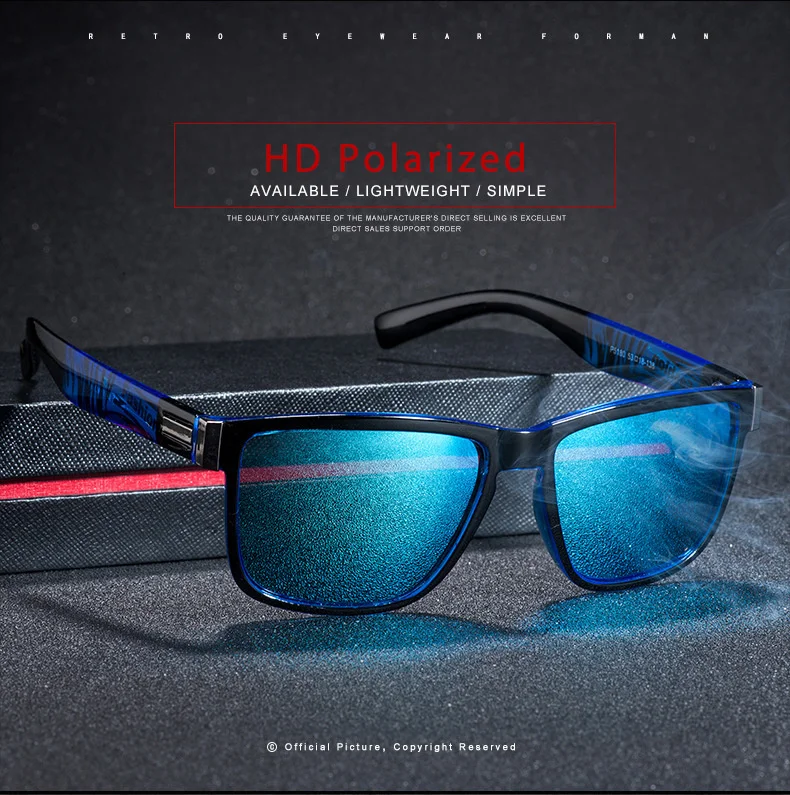 Luxus Männer Frauen Fahren Sonnenbrille Mode Marke Designer Platz Vintage Angeln Sonnenbrille UV400 Brillen – Detail 5