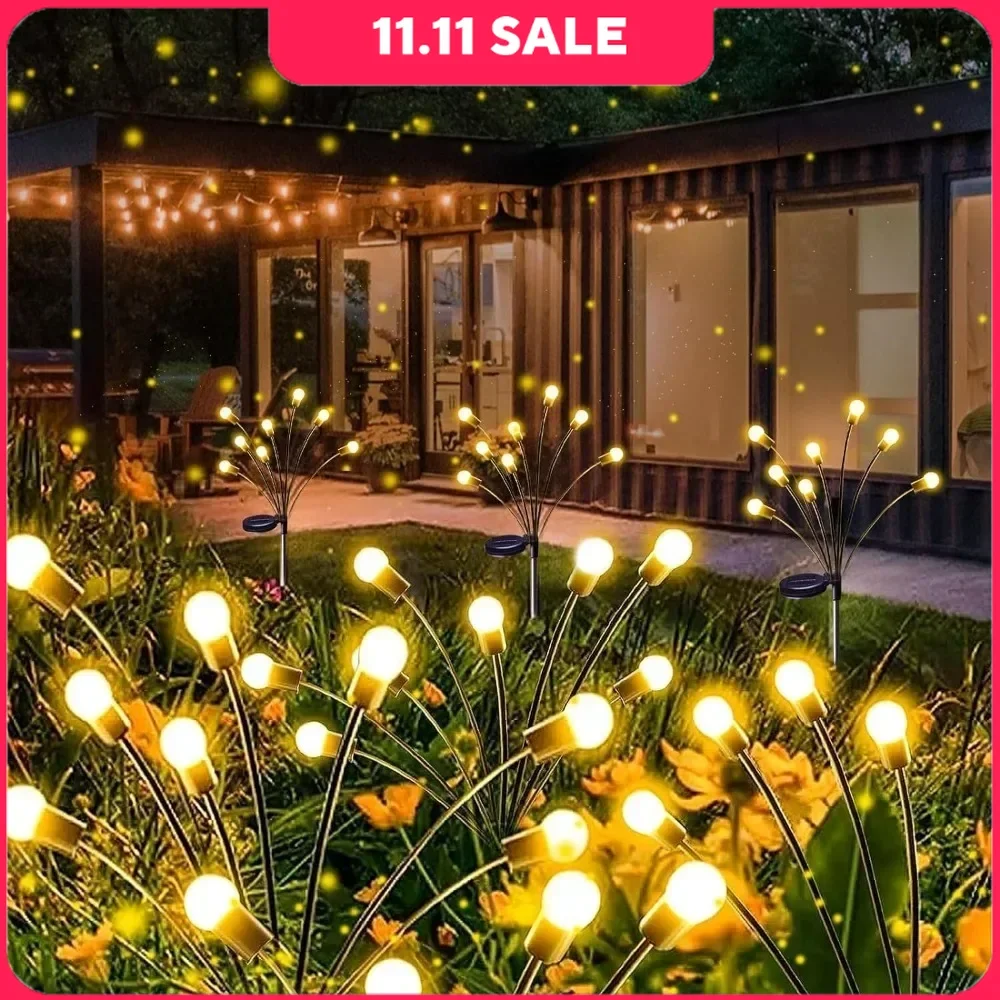 8 Sets of Solar Courtyard Lights, LED Waterproof Swing Solar Outdoor Lights, Used for Courtyard Garden Channel Decoration