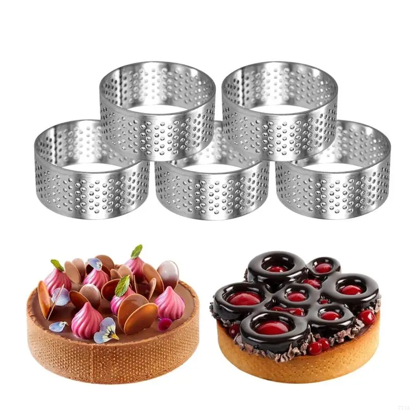 77JA Round Rings Cake Cake Mold Mould Mitry Gadget Material Stafless Steel