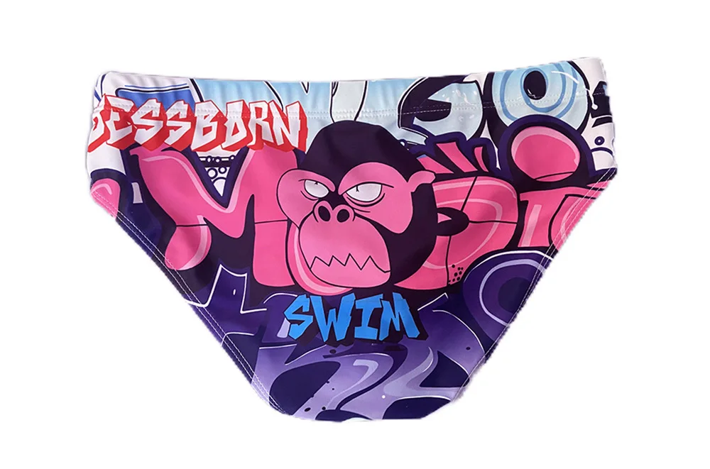 Triangle men's swimming trunks personalized youth elastic professional swimming trunks beach seaside quick-drying swimsuit 10053