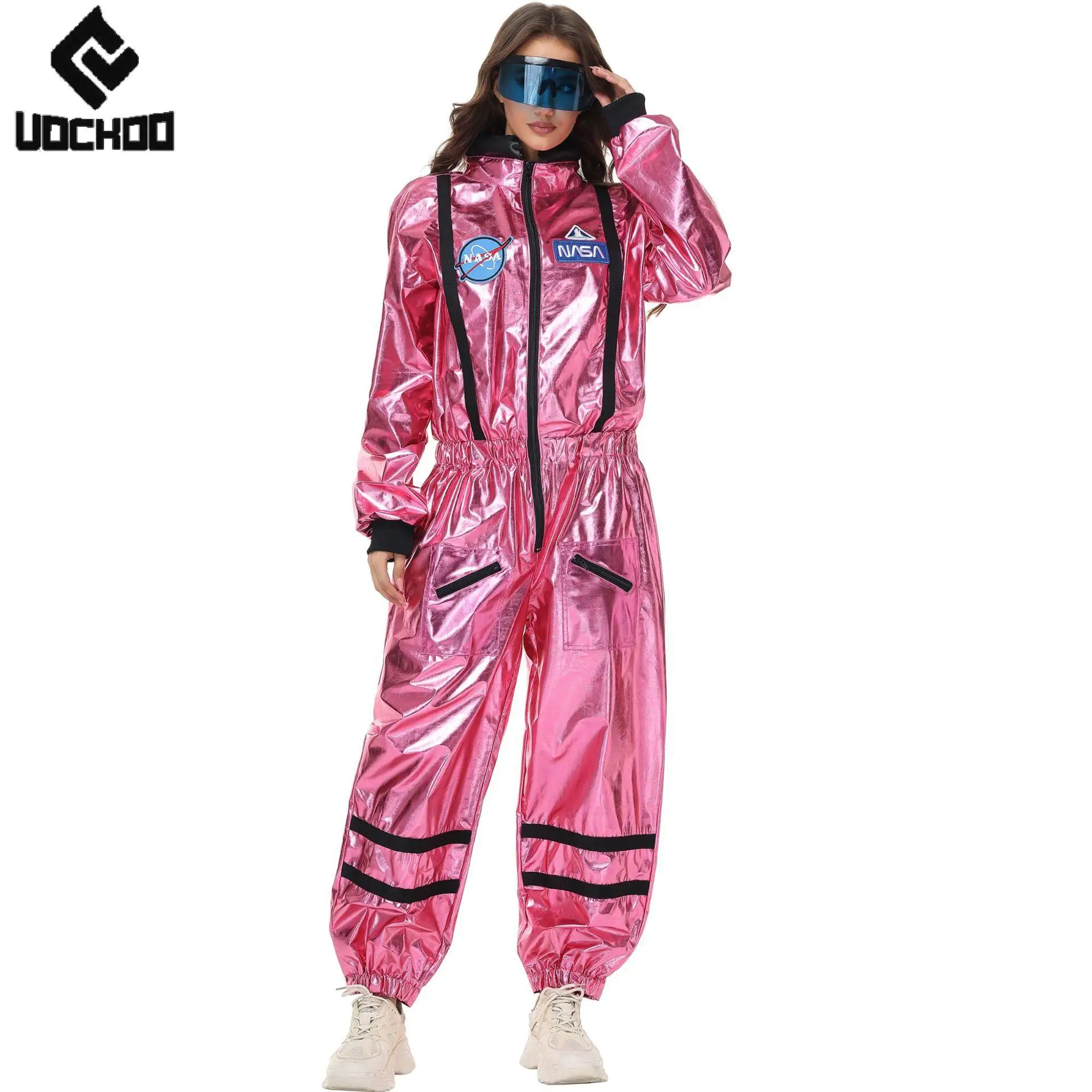 Disfraz de astronauta para mujer, mono de Cosplay de Carnaval, traje espacial para mujer, mono de cosmonauta divertido para adulto, traje de fiesta para Festival alienígena