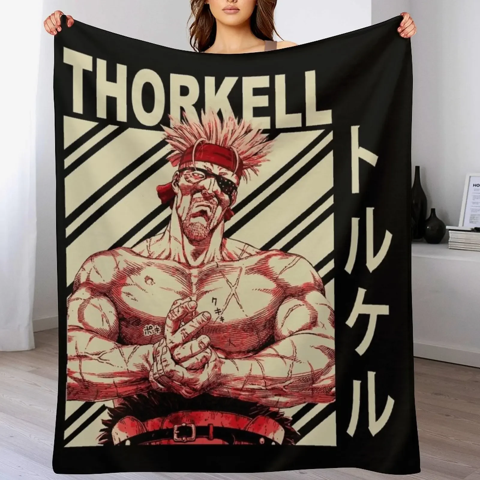 Thorkell the Tall - Vintage Art Throw Blanket Modern Design Soft Blanket for Home Decor