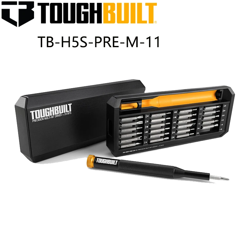 TOUGHBUILT TB-H5S-PRE-M-11 24-Bit Precision Multi-Bit Driver 24 In 1 Precision Screwdriver Combination Set Durable Hand Tools