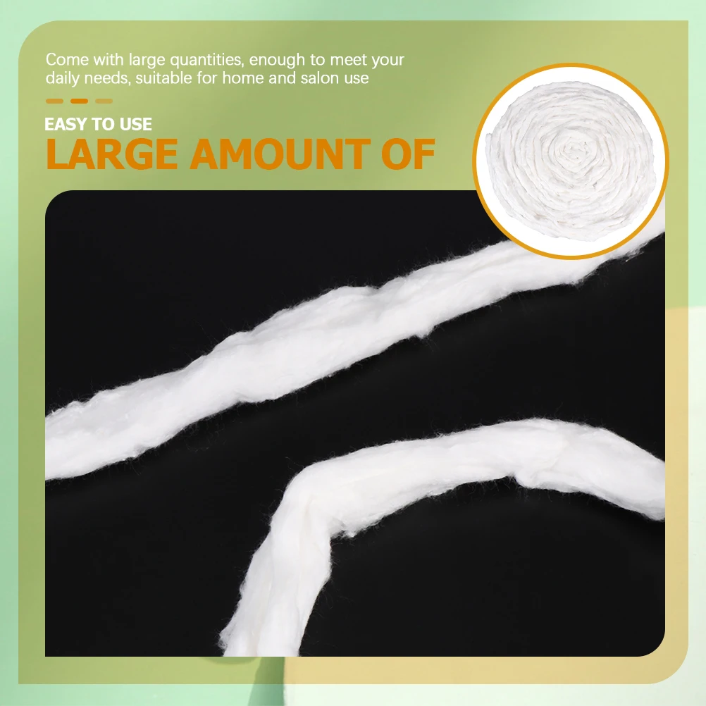 

2 Bags Cotton Rolls Skincare Nail Art Hair Styling Disposable Natural Beauty Tools Cotton Coils for Makeup Perms