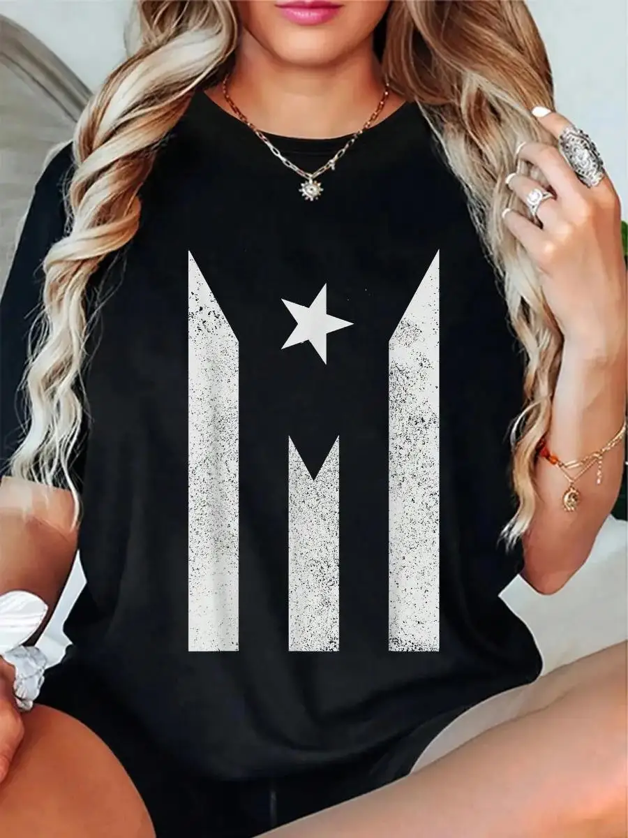 100_ Cotton Puerto Rico Pride Clothing Gifts Puerto Rico Flag Black Gift T-Shirt