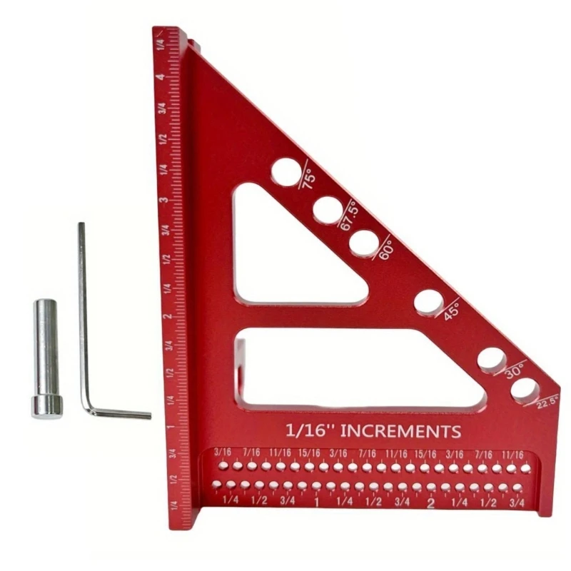 Precise 3D MultiAngle Measuring Ruler, High Accuracy Aluminum Measurement Tool for Architects and Enthusiasts