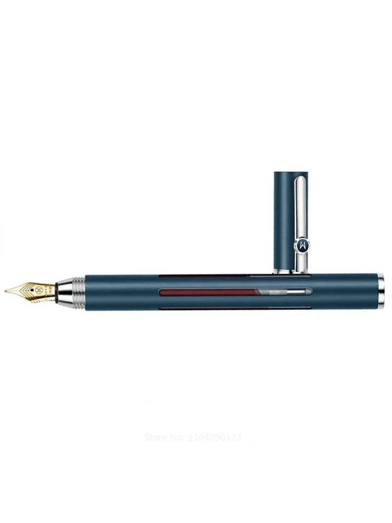 Stylo à plume magnétique absorbant l'encre, créatif, grande capacité, baril en aluminium, lisse, étudiant en affaires, papeterie, écriture, nouveau