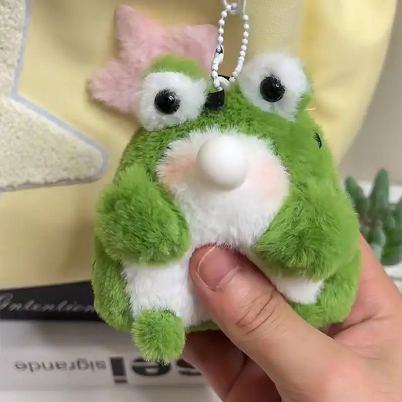 Stuffed Toy, Little Frog Spits Bubbles, Squeaks and Squeaks, Key Chain, Pendant, Relief, Gift From Doll To Girlfriend