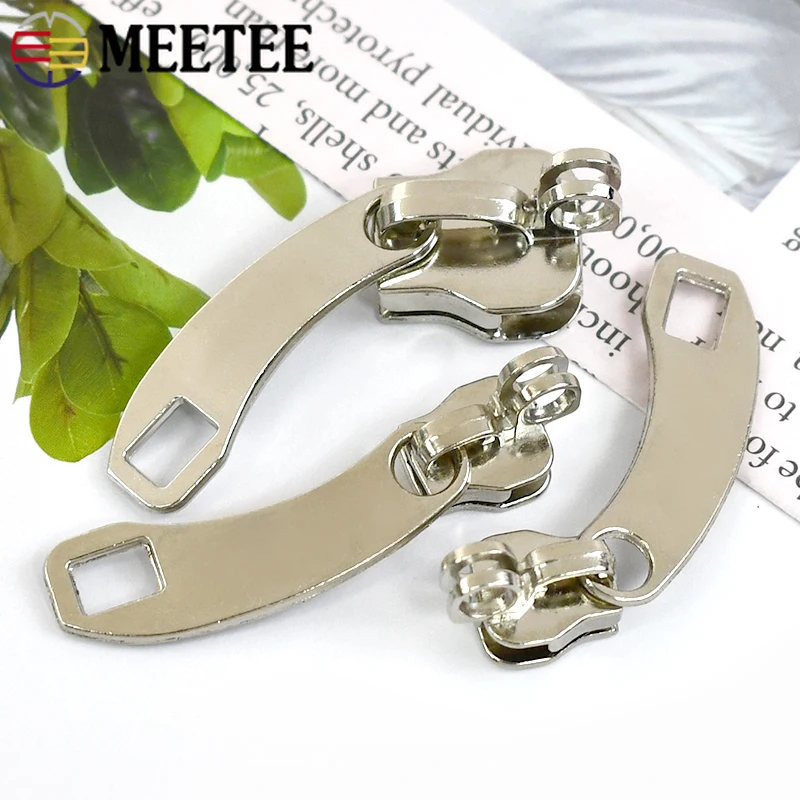 1/2/5Pairs Meetee 5#8#10# Nylon Zipper Slider Lock Hole Zip Head for Luggage Zips Bag Zippers Repair Kits DIY Sewing Accessories - Image 4
