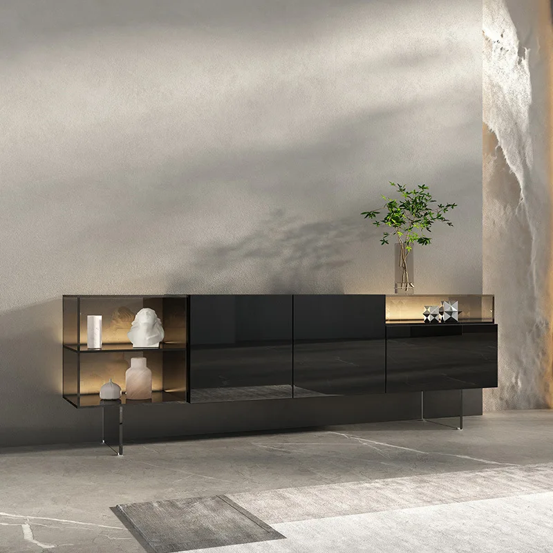 Bedroom TV cabinet suspended modern minimalist  floor cabinet living room acrylic