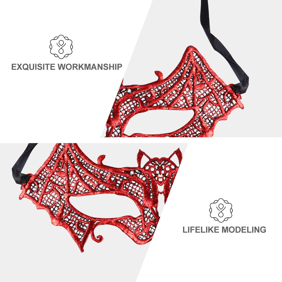 

1Pcs Mask Masquerade Half Face Mask Comfortable Lightweight Material for Halloween Party Cosplay Decoration