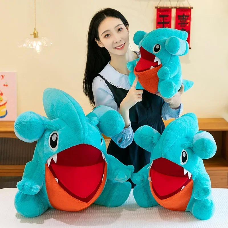 30/55cm Gible Pokemon Plush Toys Large Anime Doll Pillow Cartoon Griknot Gabite Pokémon Plushie Stuffed Gift for Kids Christmas