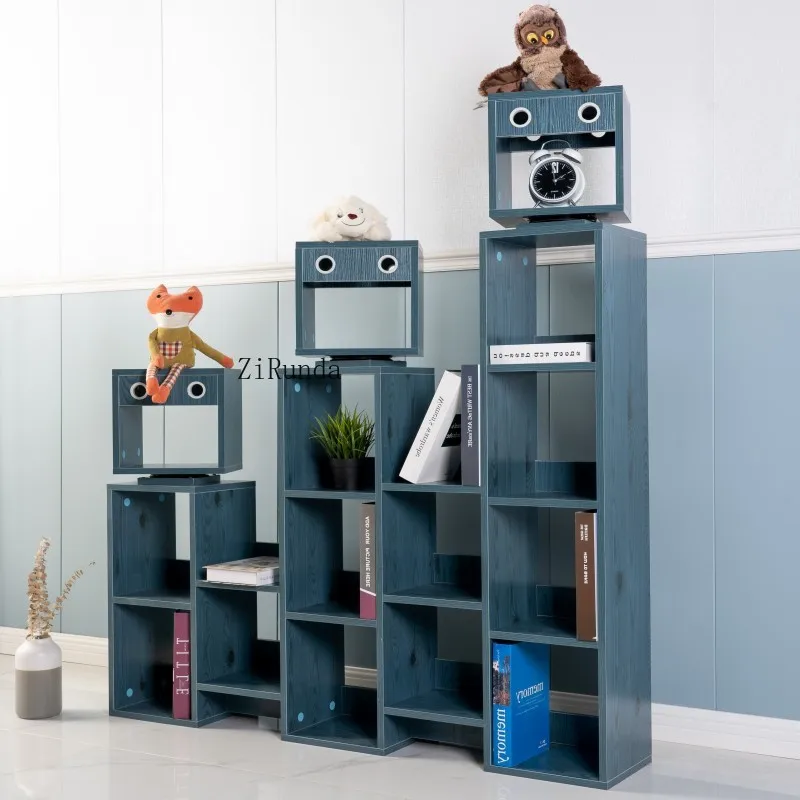 Children's Bookshelf Toy Storage Cabinet Picture Book Rack Robot Shelf Kindergarten Bookshelf