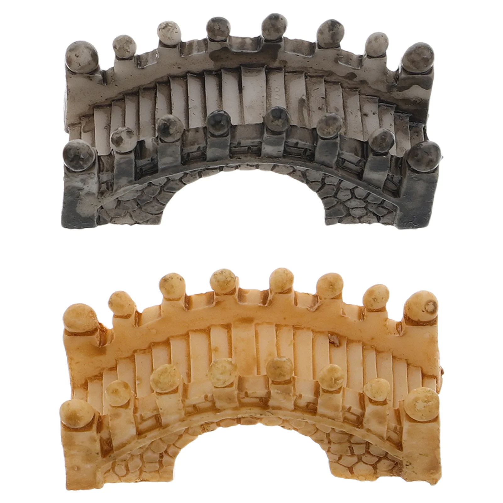 

2Pcs Arch Bridge Resin Ornament Tiny Landscape Bridge Mini Gardens Fish Tank Decorations Dollhouse Accessories Japanese Garden