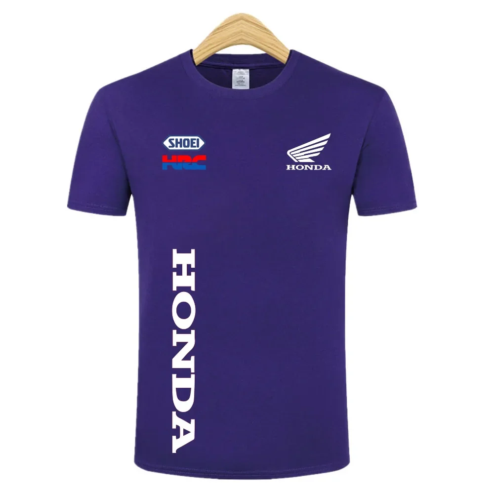 تي شيرت هوندا الصيفي للرجال بسيط وعصري صيفي كاجوال من القطن Honda Harajuku قميص موتوكروس نينو قابل للتنفس