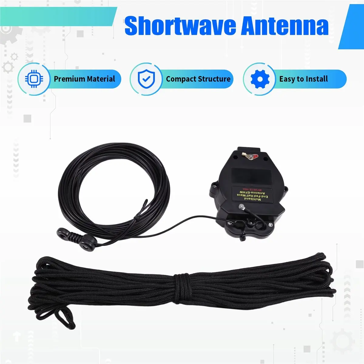 [AC18 Digital]/JYR4010-400W 4-Band End Fed Antenna Shortwave Antenna HF Antenna Not Requiring Antenna Tuner
