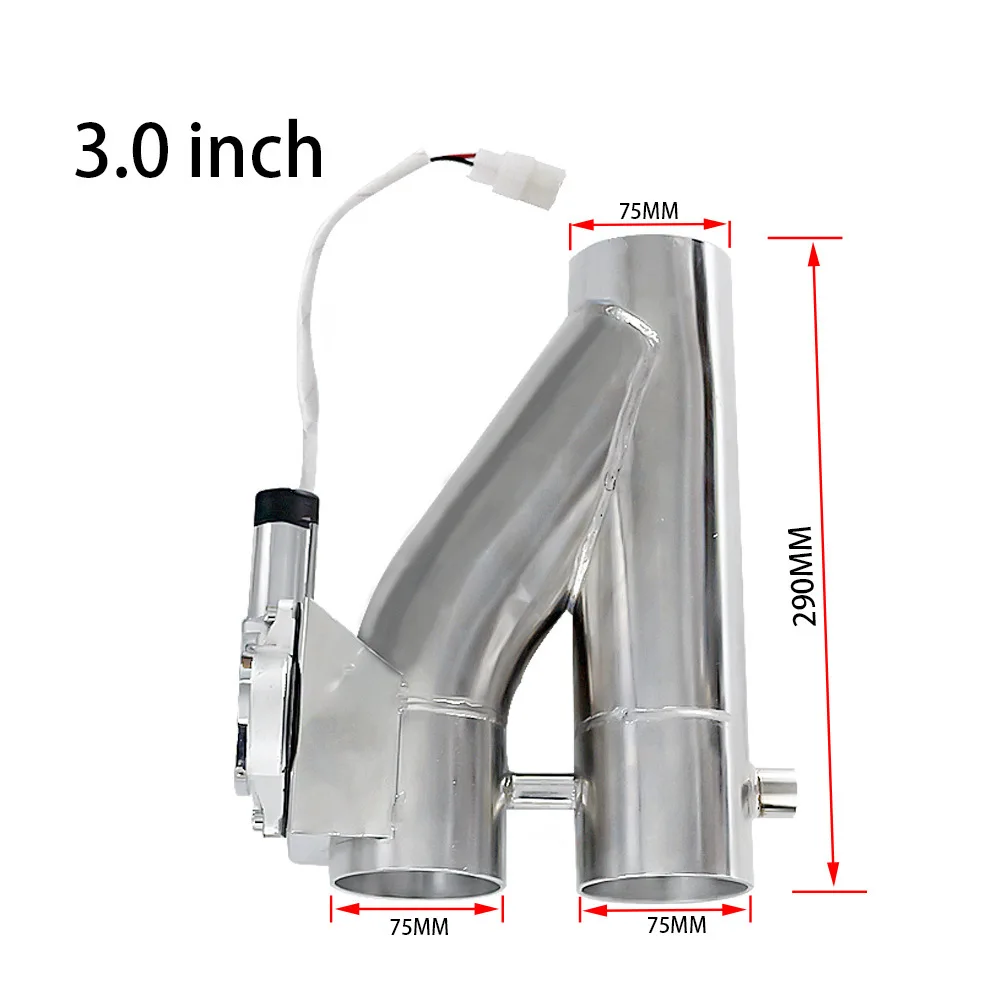 Stainless Steel Y-shape Exhaust Cutout, Electric Remote Controlled Variable Tone Dual Valve, Integrated Dual Opening Design
