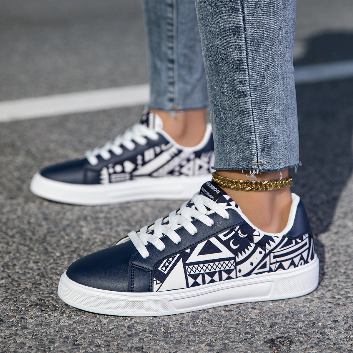 YRZL Lässige Damen-Sneaker, leichte Skateboard-Schuhe für Herren, weiche Sohle, bequeme Wanderschuhe, Unisex, modische Sneakers – Detail 11