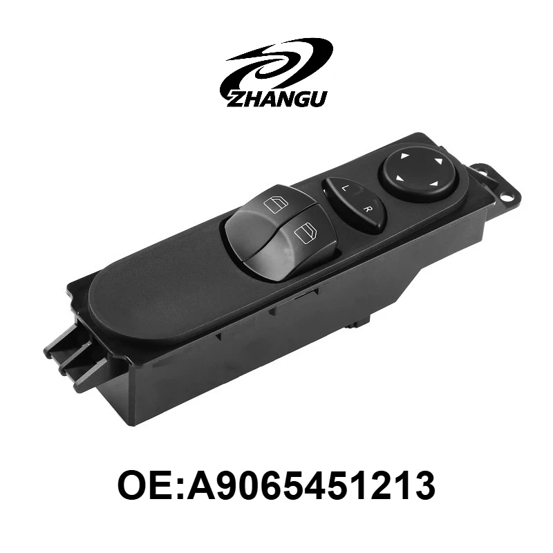 ZHANGU Car LHD Driver Side Master Power Window Glass Lift Control Switch A9065451213 Auto Replacement For MercedesSprinter W906