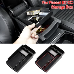 For VW Passat CC Accessories Center Console Armrest Storage Box 2009 2011 2012 2013 2016 Car Organizer Phone Cup Holder Interior