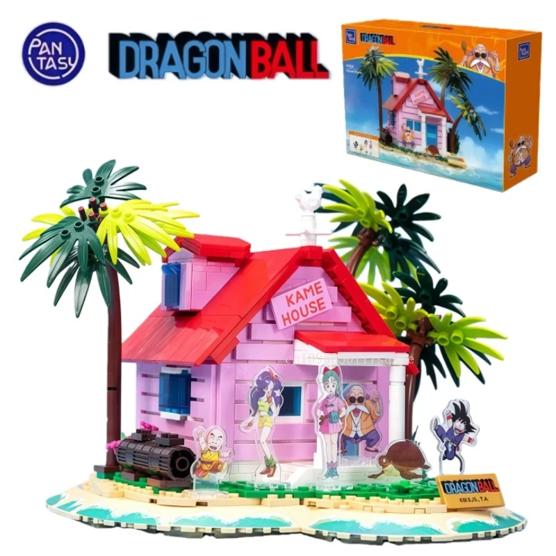 

Pantasy Dragon Ball Building Block Turtle Hermit House Son Goku Assembled Model Toy Collectible Desktop Ornaments Christmas Gift