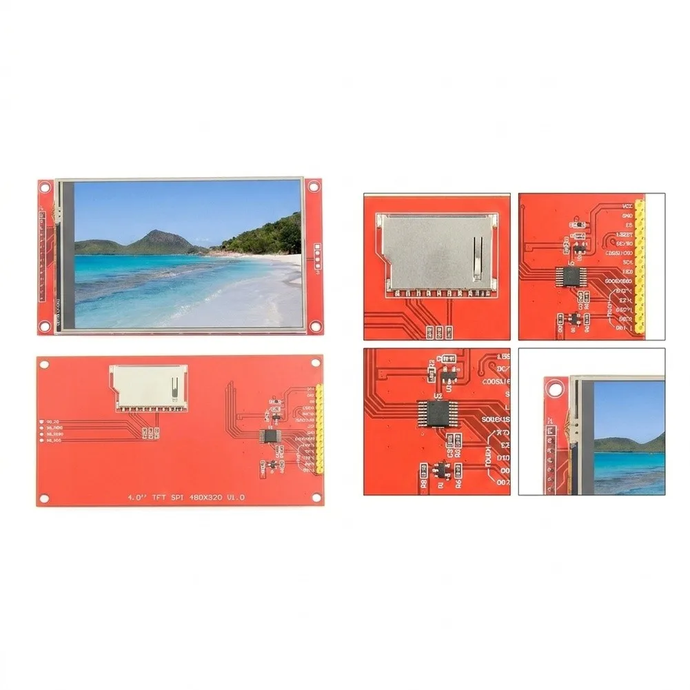 4.0 Inch For SPI TFT LCD with Touch Functionality 480x320 Resolution and For SD Card Slot for Rapid Prototyping Needs