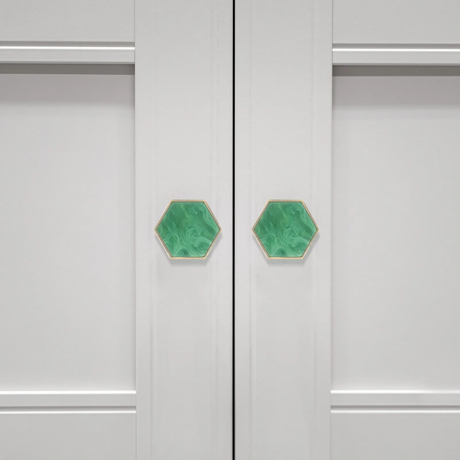 4Pcs Sleek Hexagon Alloy Handles for Cabinets Drawers Wardrobe Doors Single Hole Installation Modern Decorative Furniture