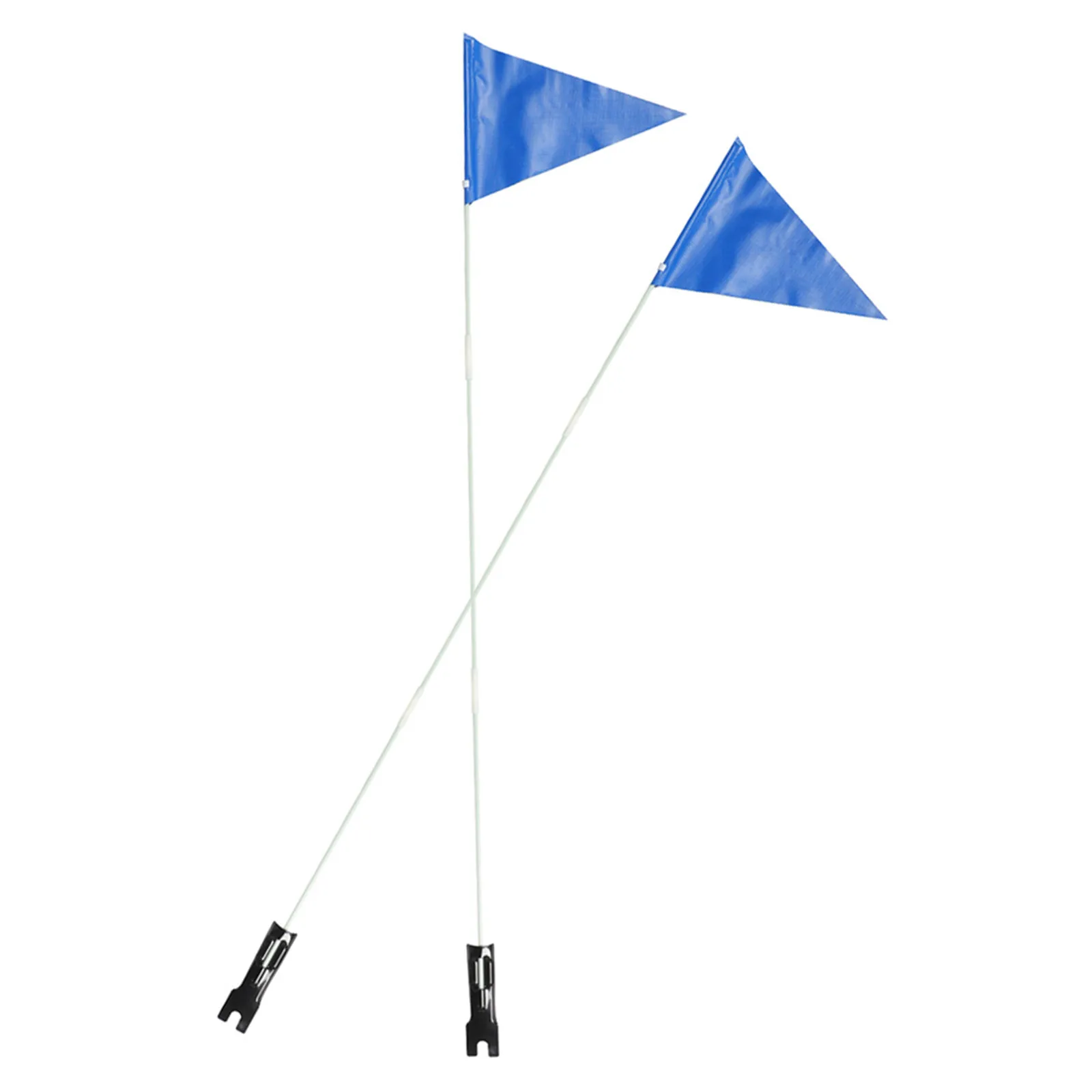 

2Sets Bike Safety Flags Reflective Pole Durable PP Material Easy Install Rear Rack Cycling Warning Decor Portable Bike Flag