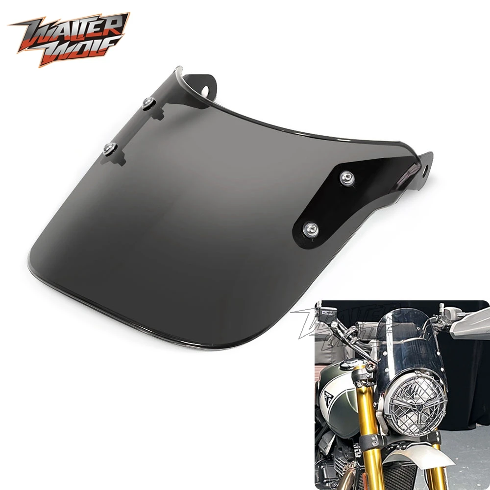 Retro Smoke Windshield Motorcycle Windscreen For Speed 400 Scrambler 400X Scrambler400X 2024-2025 Wind Deflector Spoiler Airflow - Image 6