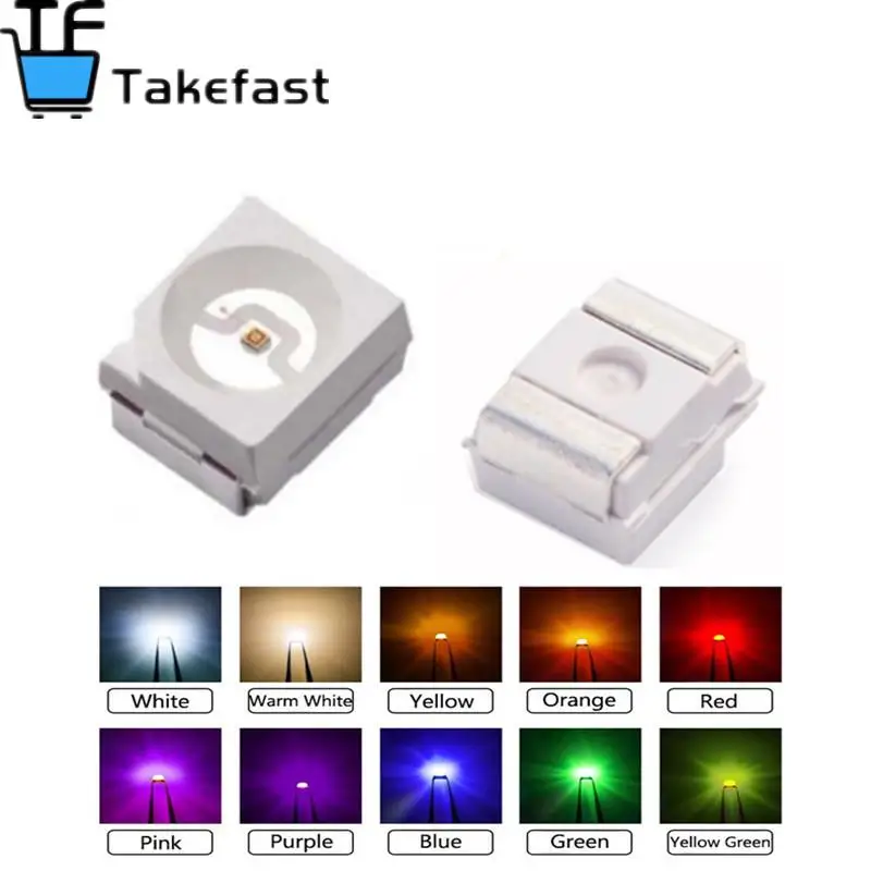 100szt/lot SMD LED Diody 3528 1210 Dioda SMD LED Diodo Kit Zielony CZERWONY Ciepły Biały LODOWY Niebieski Żółty Różowy Fioletowy-UV Pomarańczowy rgb