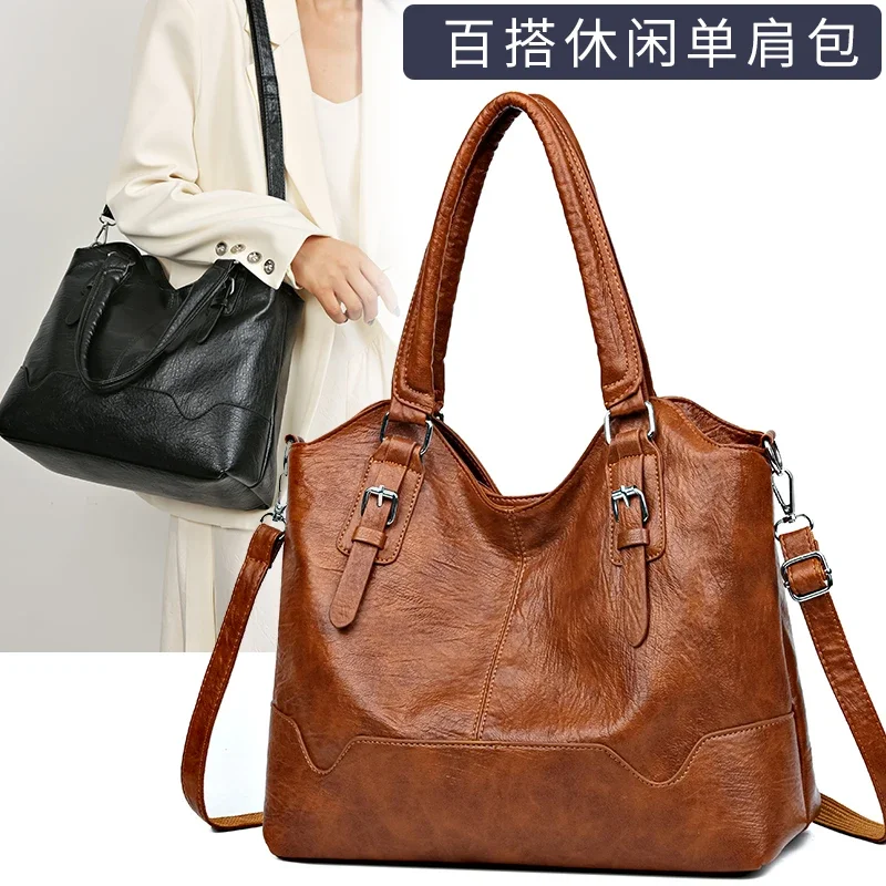 

Trendy luxury women's handbag, middle-aged armpit bag, casual commuter bag, shoulder messenger bag, large capacity and fashion