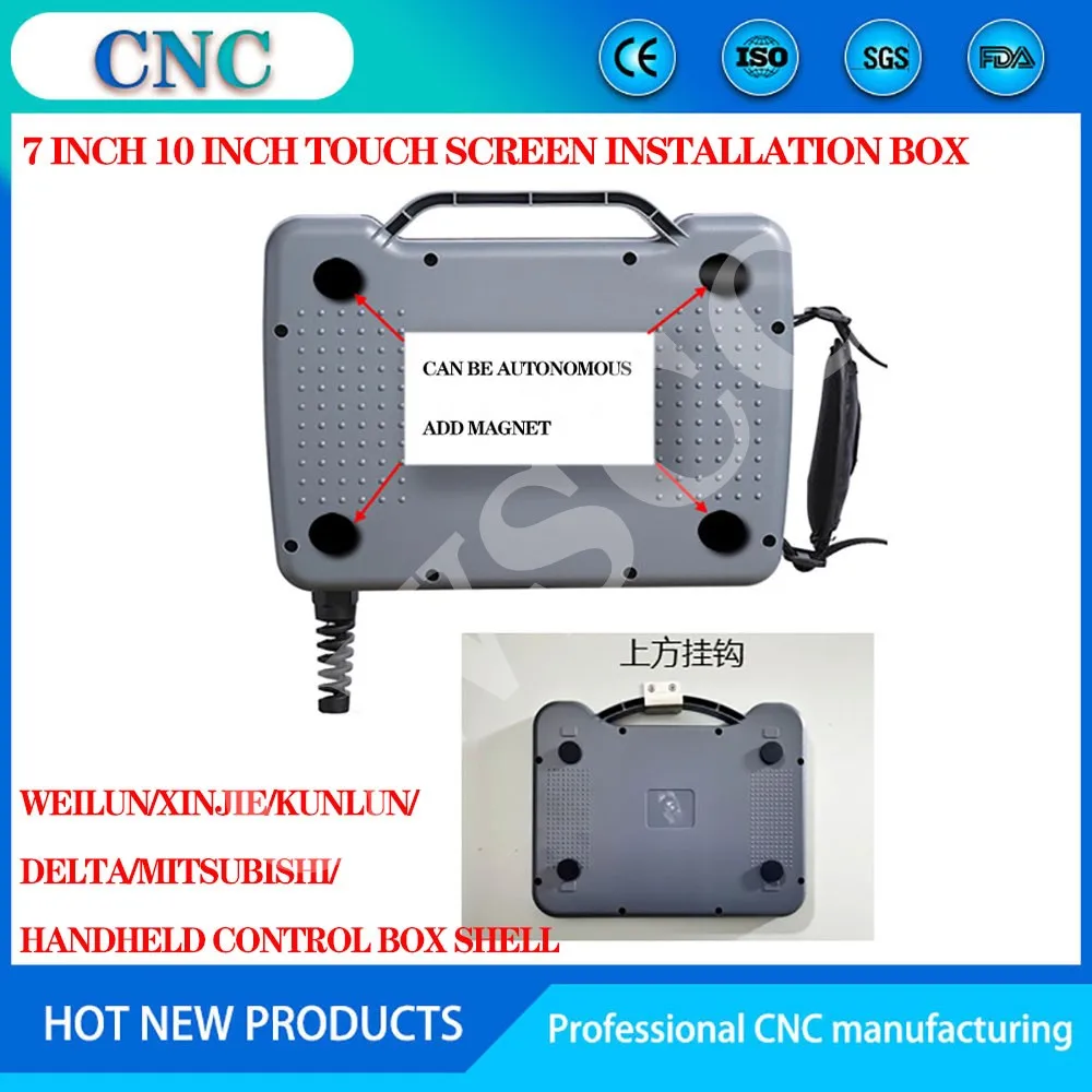 Plc Handheld Touch Screen Installatie Doos 7 Inch 10 Inch Handheld Control Box 5 Inch Plastic Shell Delta