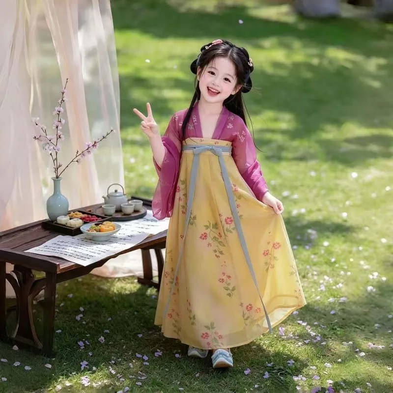 Chinese Hanfu imitates Tang Dynasty girls' casual dress