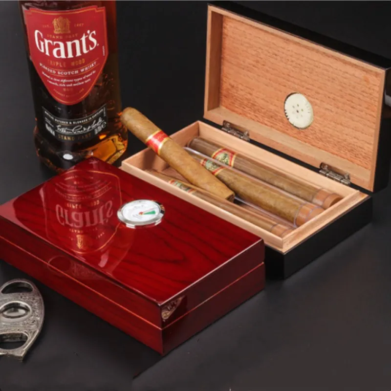 

EVIL Cedar Wood Cigar Case Cuban Humidor Portable Cigar Storage Box Travel Cigar Holder Smoking Accessories