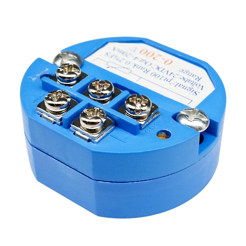 【HOT】2X PT100 0-200 度温度感知トランスミッター 4-20MA 出力ヘッドマウント温度トランスミッター