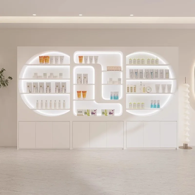 *Custom Modern Hair Extension Shop Display Case Cabinet  Wooden Display Cabinets for Medals