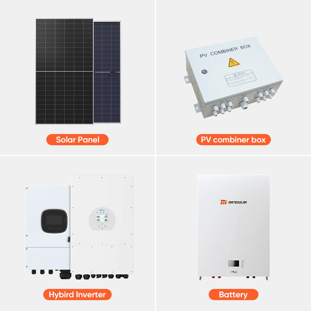 Mate Hybrid Grid Solar System Complete Kit 16Kw 18Kw 20Kw Complete Solar System for Home Hybrid