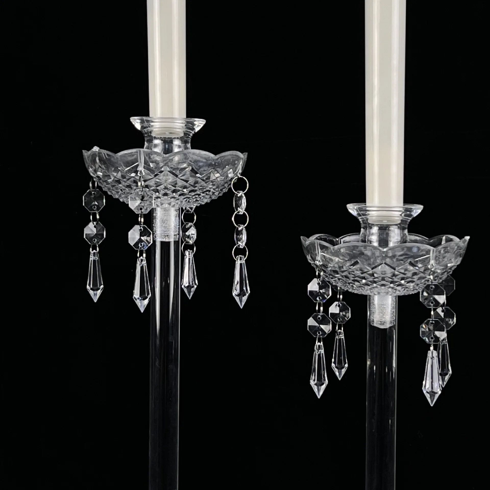 3 Pcs/ Set Acrylic  Candle Holder Simple Golden Wedding Decoration Bar Party Living Room Decoration Home Decoration