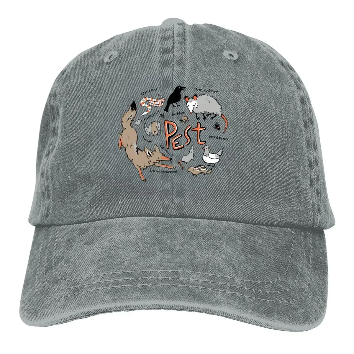 

Pest Baseball Cap Men Hats Women Visor Protection Snapback Cute Opossum Mouse Outdoor All Seasons Travel Adjustable Caps