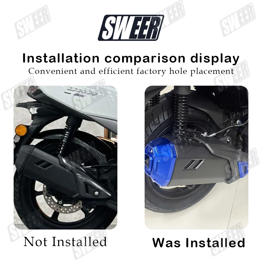 Motorcycle Exhaust Side Guards Fit For HAOJUE UHR150 2022-2026 Modification Heat Shield Anti-Scalding Side Cover Accessories
