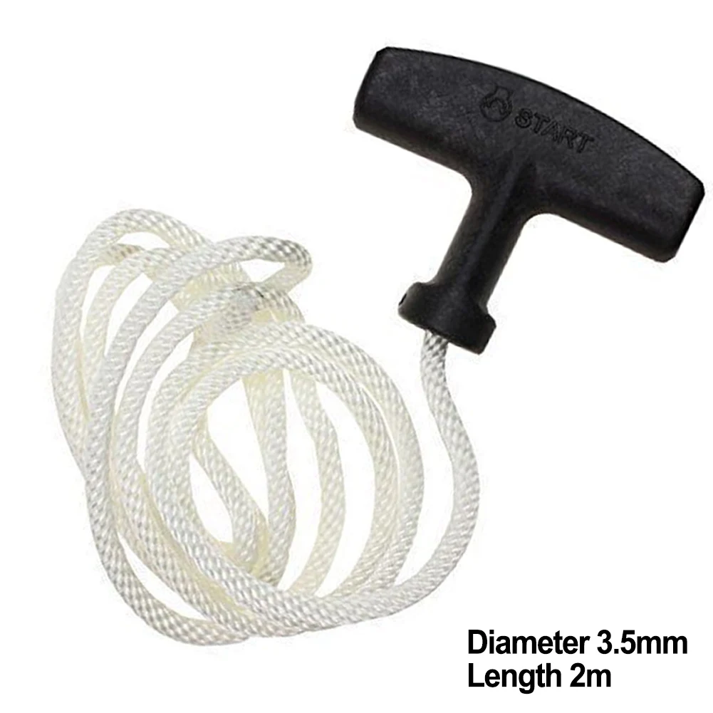 Lawnmower Starter Pull Handle & Cord Line/Rope Mower Engine For Most Petrol Machines Garden Tools Accessory 3.5mm X 2m