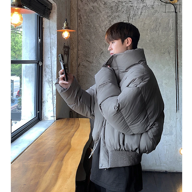 

Мужская зимняя куртка из утепленного хлопка с воротником-стойкой, в стиле пилот, модная и удобная, свободного кроя