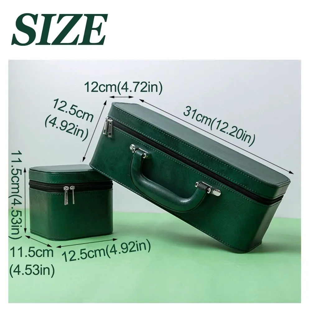 Luxe Vintage Horloge Display Box PU Leer met Handvat Armband Opbergdozen Compact Duurzaam Armband Draagtas Reizen Gebruik
