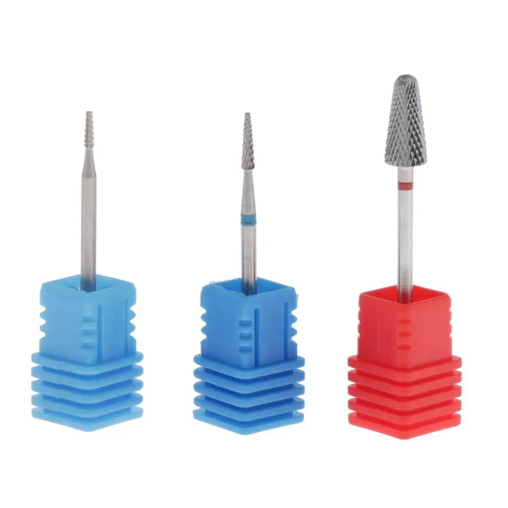 Puntas eléctricas, broca para uñas, repuestos de cabezal de molienda de acero de tungsteno, broca para manicura, cabezal de barril para uñas