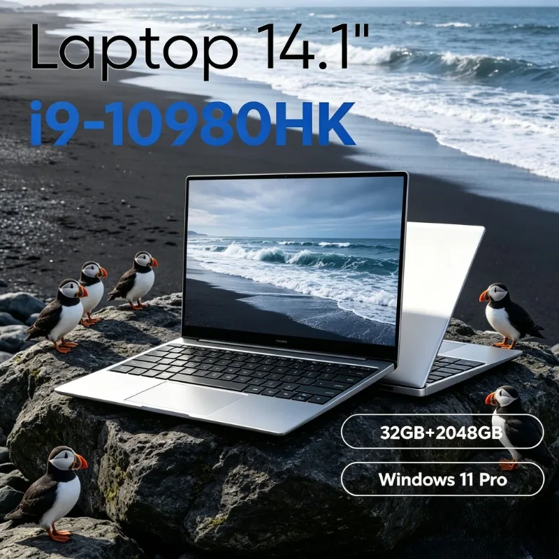 

Stylish New Ultra-slim 14.1 Laptop Carries I9-10980HK, 16GB/32GB , 1920×1080 Resolution Display, Windows 11 for Daily Practical