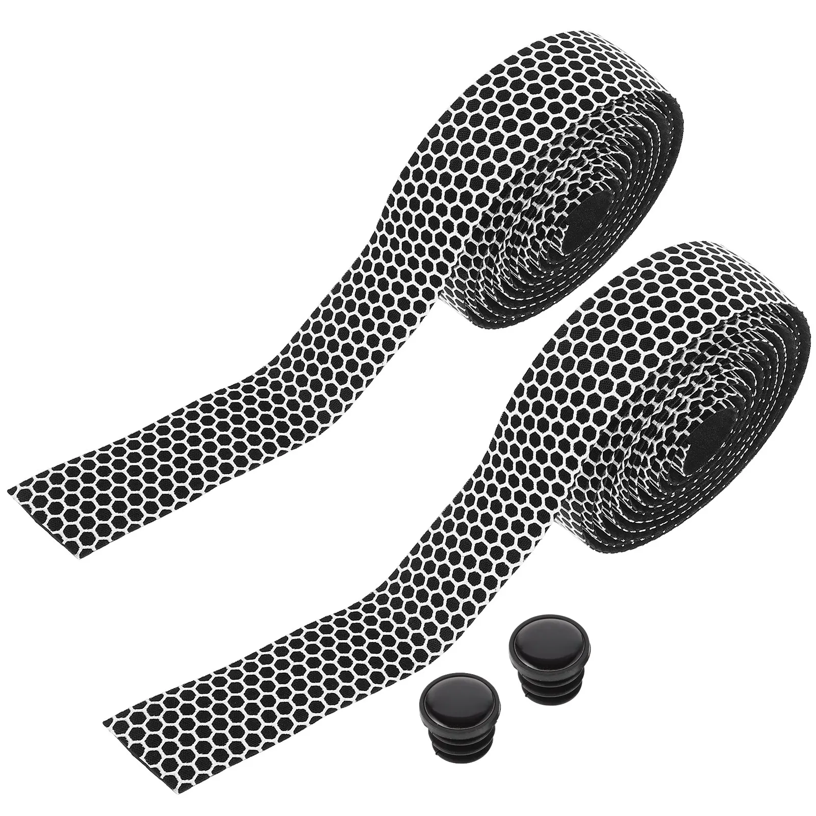 

2Set Bicycle Handlebar Tapes Silicone Honeycomb Nonslip Wrap Road Bike Grip Cushion Vibration Reduce Fatigue Cycling Handle