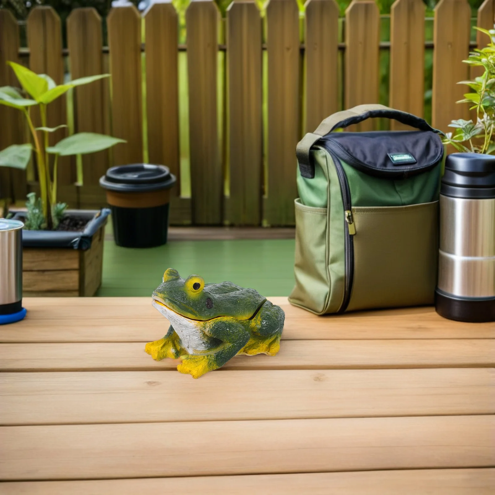 

Creative Key Box Garden Frog Decoration Ornament Holder Sculpture Hidden for outside Hide Hider