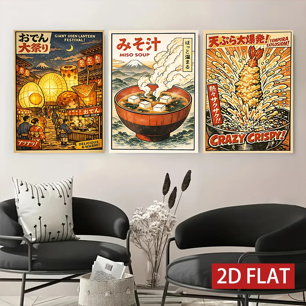 3 Counts Wooden Framed Canvas - đánh giá và giá Japanese Lifestyle And Food