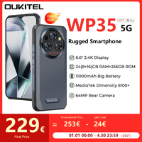 Oukitel WP35 5G Rugged Smartphone 6.6 Inch 2.4K MediaTek Dimensity 6100+24GB+256GB 64MP Camera Mobile Phone Android 14 11000 mAh