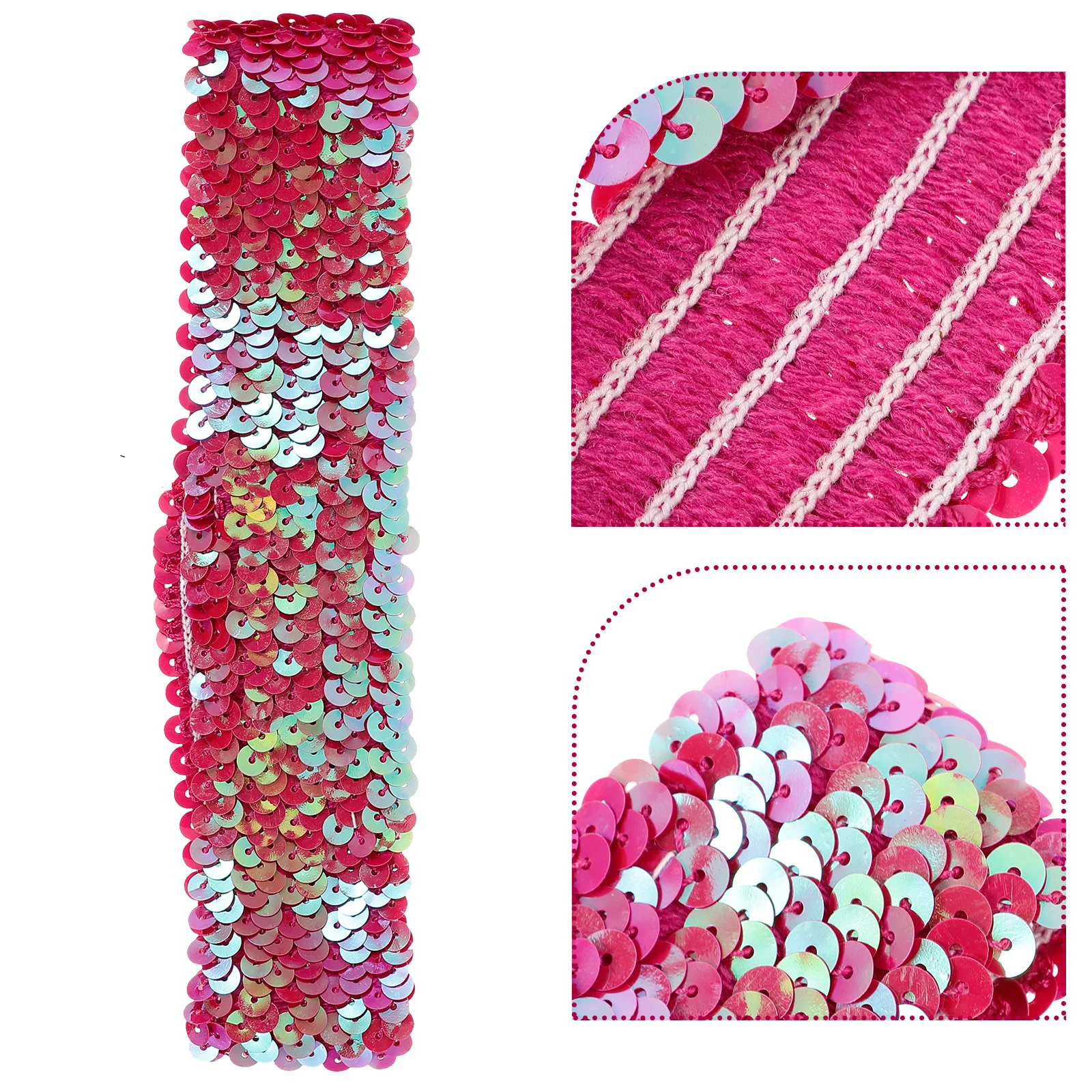 1 قطعة عقال رياضي وامض مطاطا الترتر هيرباند بريق رباط شعر لحفلة عيد ميلاد تأثيري مهرجان الهدايا #3